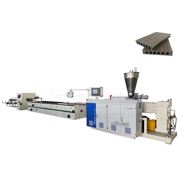 Wood Plastic Composite Wpc Flooring Decking Fencing Profile Making Machine Line