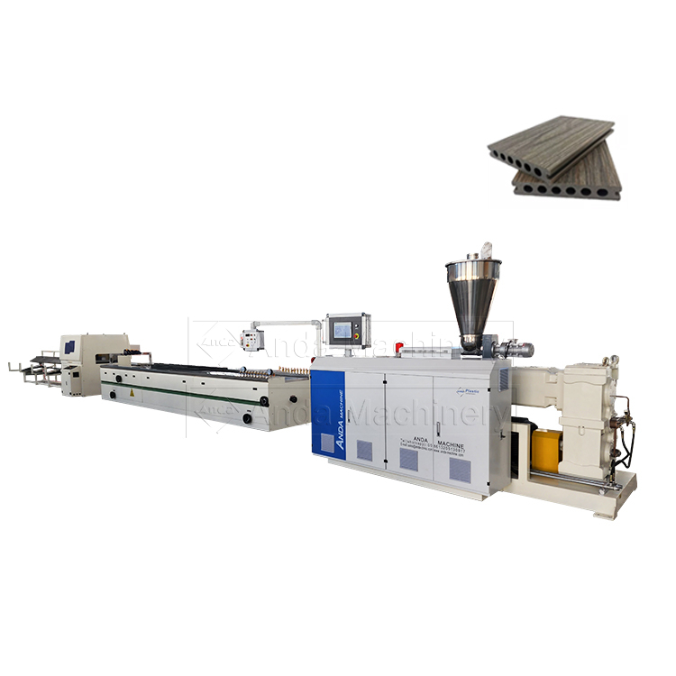 Wood Plastic Composite Wpc Flooring Decking Fencing Profile Making Machine Line